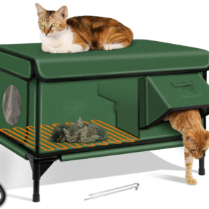 Weatherproof Heated Cat House for Outdoor in Winter