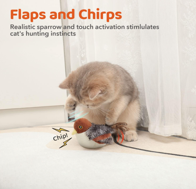 Cat Toys Rechargeable Flapping Bird Sparrow - Image 5