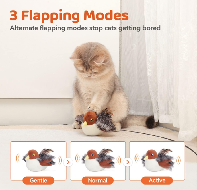 Cat Toys Rechargeable Flapping Bird Sparrow - Image 4