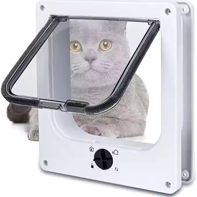Cat Flap Way Security Lock Flap Door for Cats - Image 2