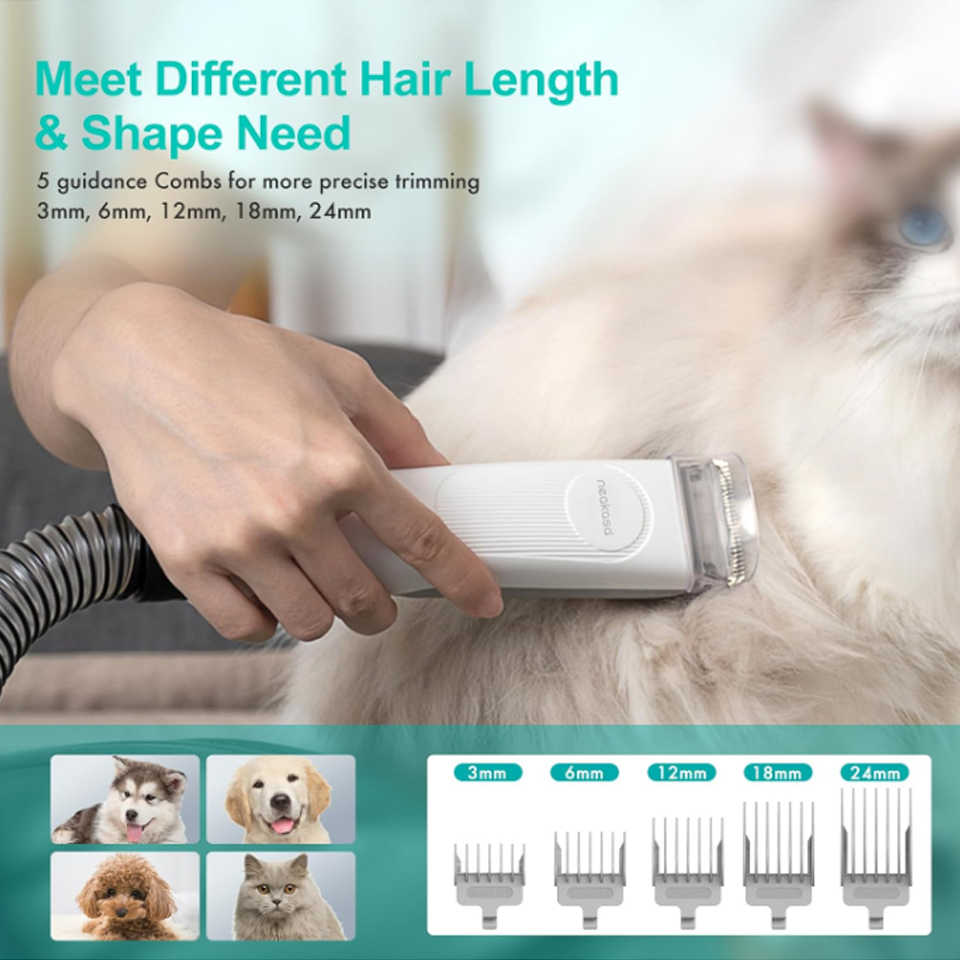Pet Grooming Kit & Vacuum Suction 99% Pet Hair - Image 3