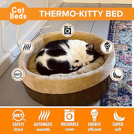 Pet Products Polyester Thermo-Kitty Bed Heated Cat Beds - Image 4